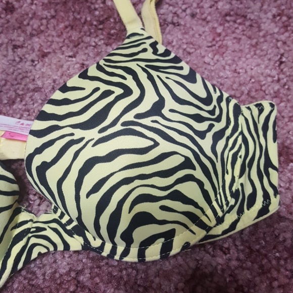 VICTORIA'S SECRET PINK PUSH UP ZEBRA PRINT BRA - Picture 2 of 8